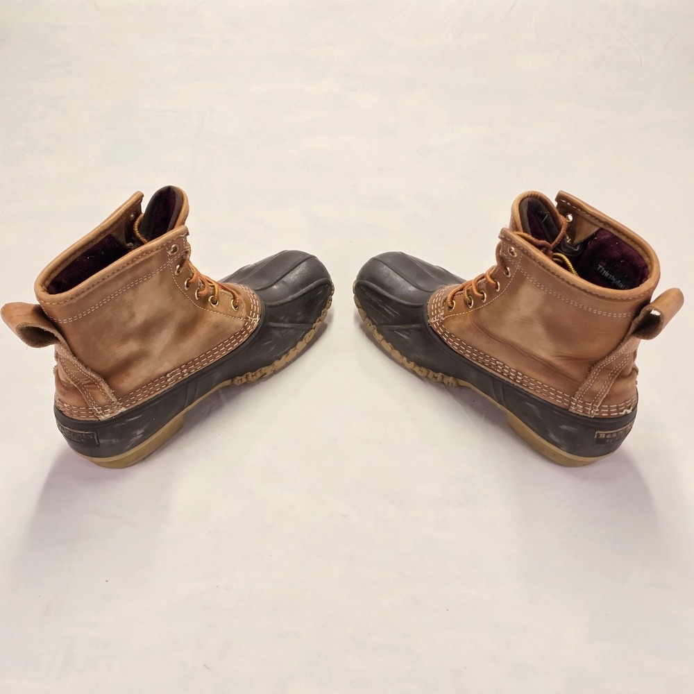LL Bean Gore Tex Insulated Duck Boots Leather Women's Size 9 Made in USA - Picture 6 of 10